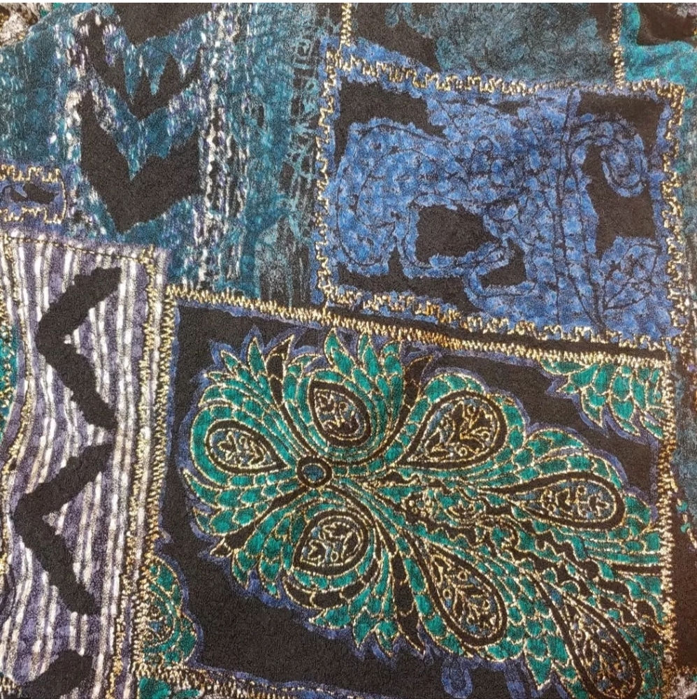 Notations Patchwork Blouse Woman 2x Whimsigoth Fa… - image 6